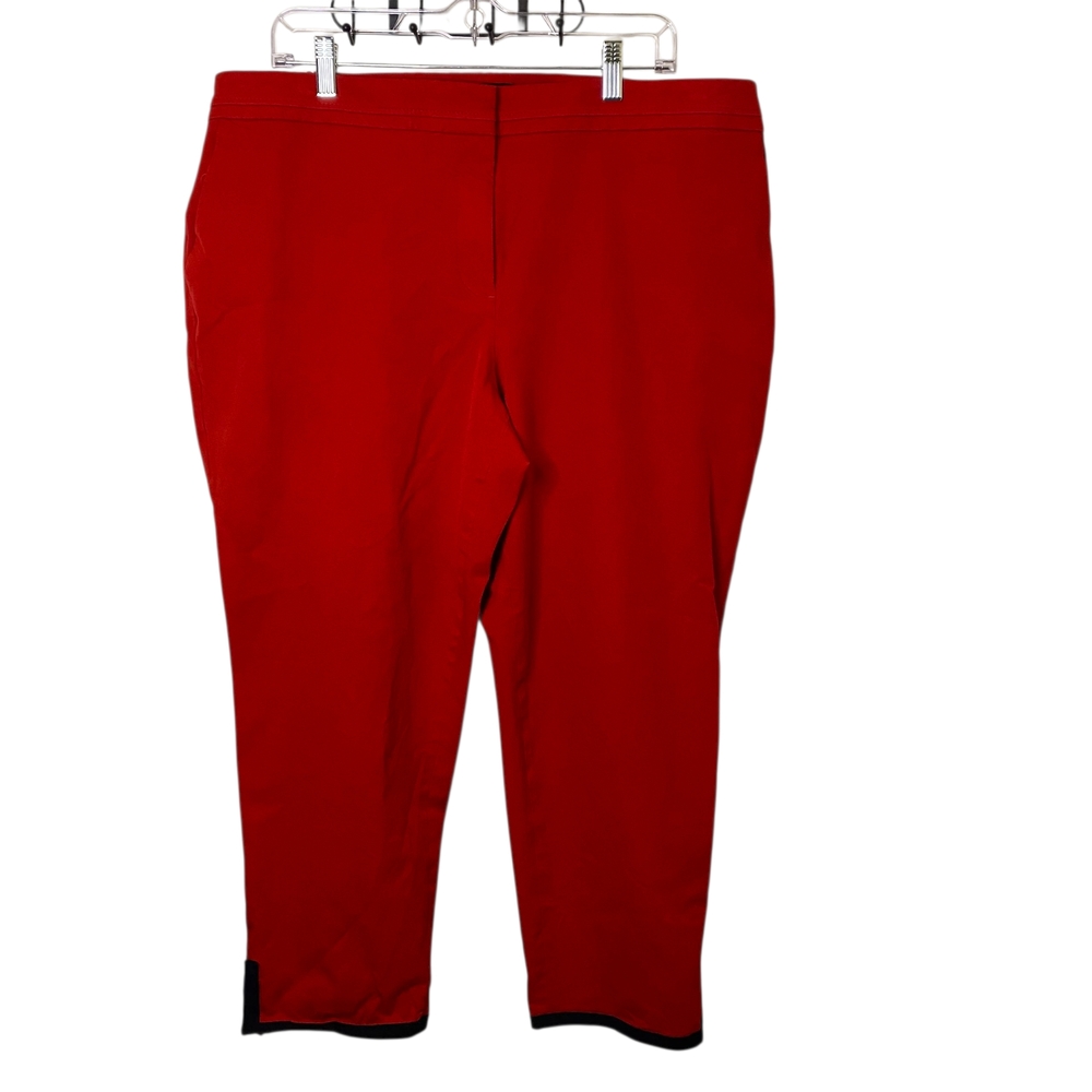 Talbots Tipped Bi-Stretch Slim Ankle Red Pants‎